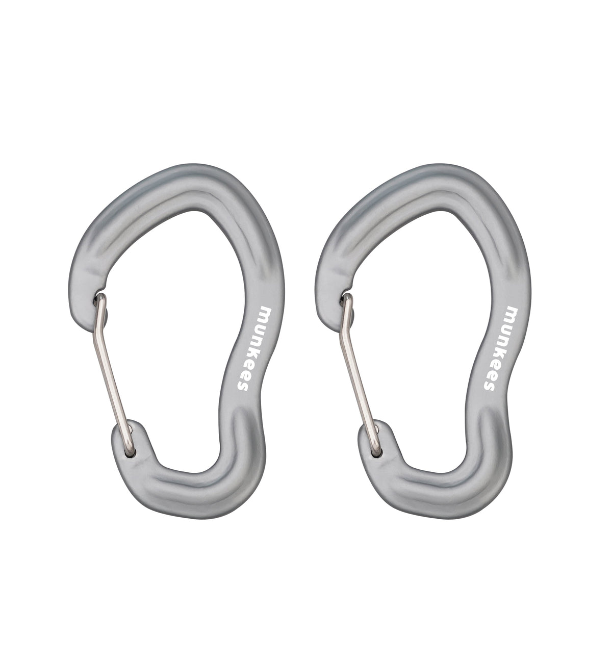 munkees Karabiner mit Drahtschnapper – 2 Stück