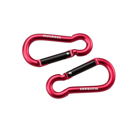 munkees Karabiner-Schlüsselanhänger Birnenform (2 Stück) – Ø 6 x 60 mm