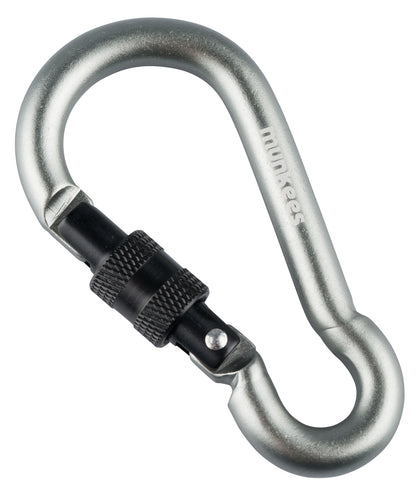 munkees Karabiner Birnenform mit Schraubverschluss, Ø8x80mm