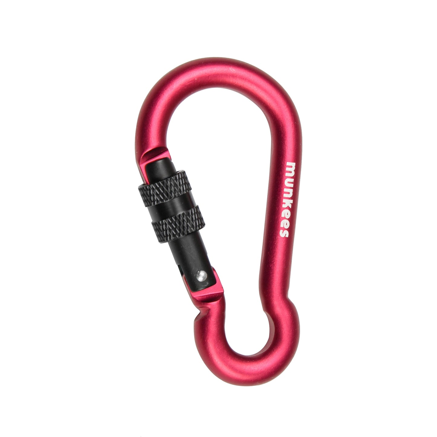 munkees Karabiner Birnenform mit Schraubverschluss, Ø8x80mm
