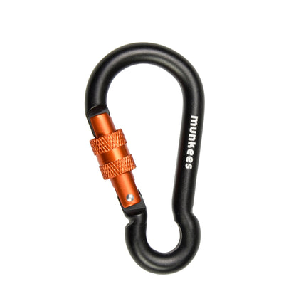 munkees Karabiner Birnenform mit Schraubverschluss, Ø8x80mm