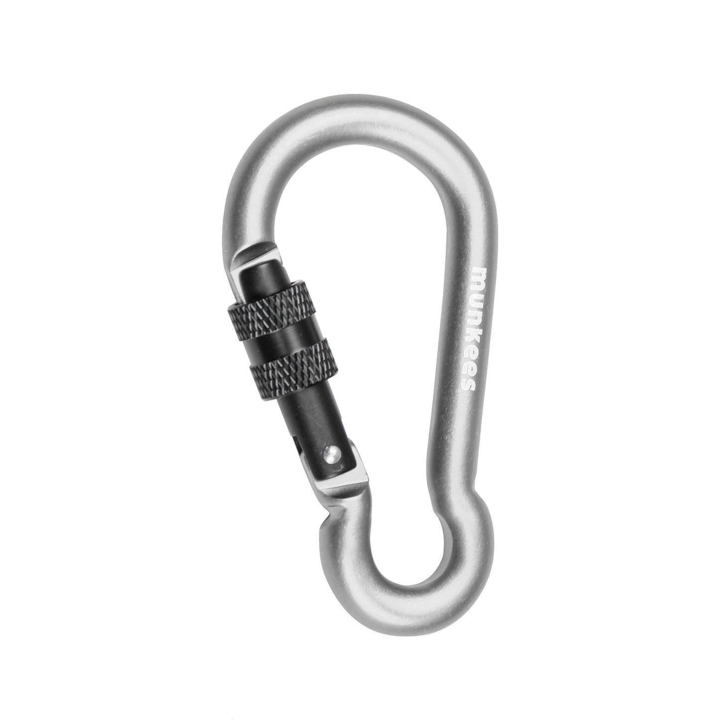 munkees Karabiner Birnenform mit Schraubverschluss, Ø8x80mm