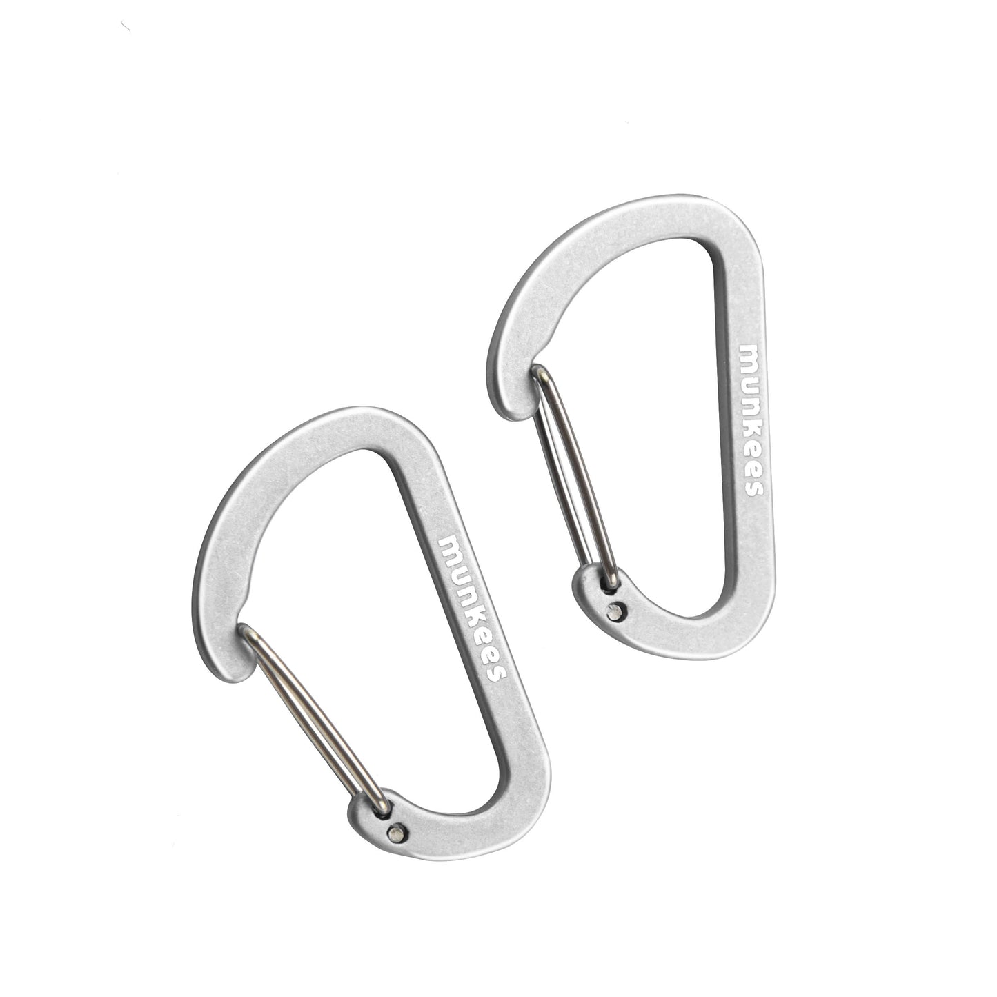 munkees Flacher Karabiner mit Drahtschnapper – 2 Stück