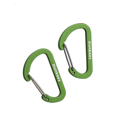 munkees Flacher Karabiner mit Drahtschnapper – 2 Stück