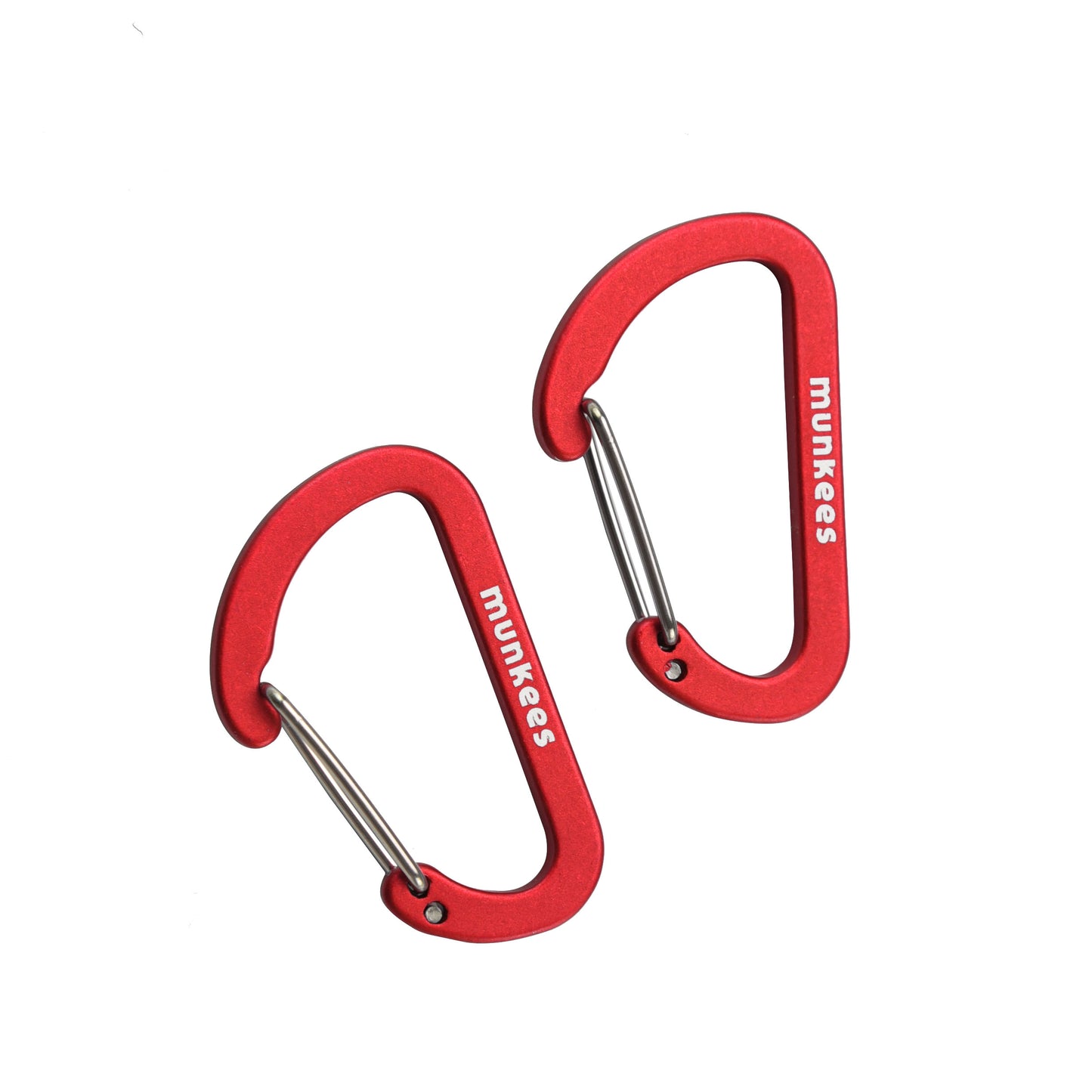 munkees Flacher Karabiner mit Drahtschnapper – 2 Stück
