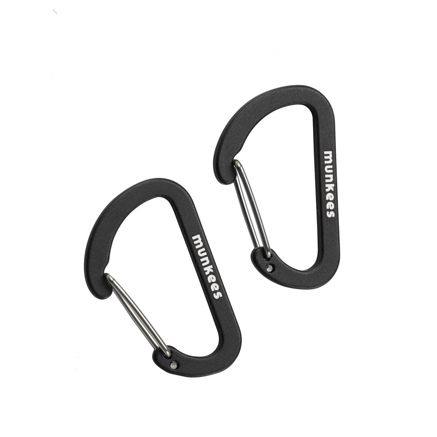 munkees Flacher Karabiner mit Drahtschnapper – 2 Stück
