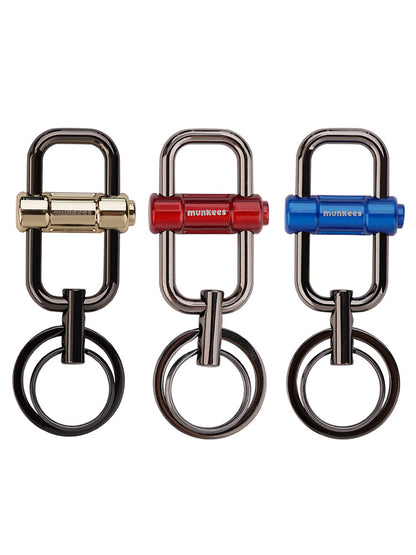 munkees Karabiner Lock mit Schraubverschluss aus poliertem Aluminium silber