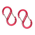 Munkees S-Form-Karabiner 2 Stück silberner Stahl Doppelpack Draufsicht