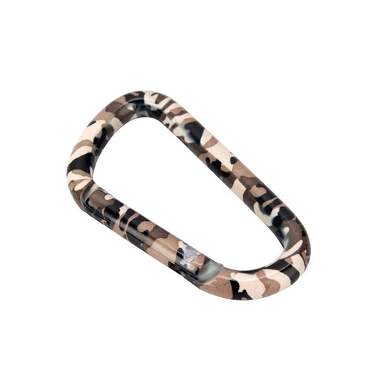 Munkees Karabiner Dessert Camo mit Schraubsicherung in der Frontansicht