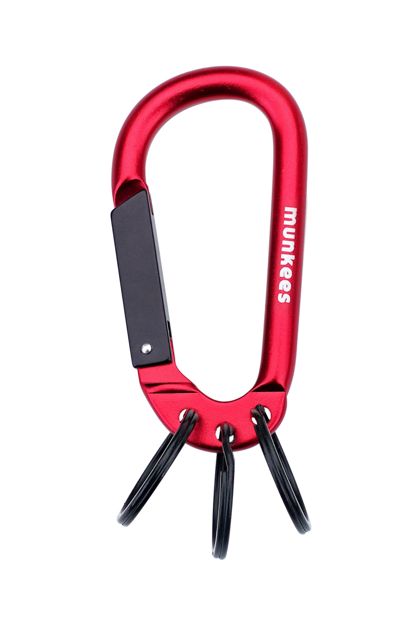 munkees Karabiner mit 3 Schlüsselringen