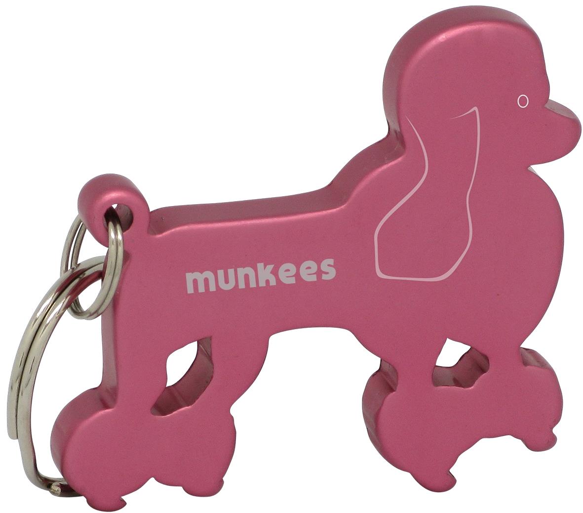Munkees Flaschenöffner Pudel aus Aluminium in silberner Hundeform