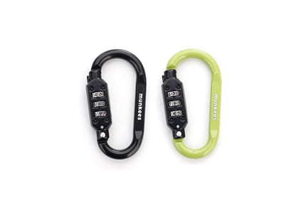 munkees Zahlenschloss-Karabiner D-Form – Magenta oder Blau