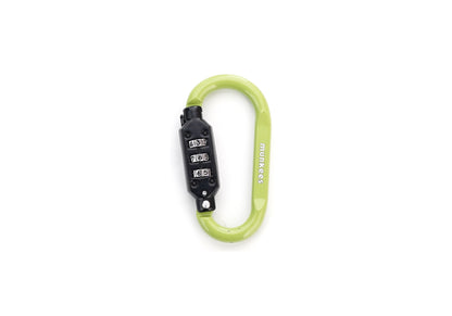 munkees Zahlenschloss-Karabiner D-Form – Schwarz oder Grün