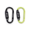 Munkees Zahlenschloss Karabiner D-Form 2er-Set in Schwarz und Grün