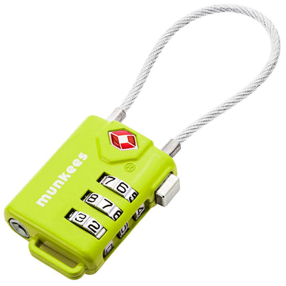 munkees TSA Zahlenschloss mit 3-stelligem Code