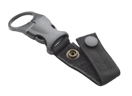 Munkees Flaschenhalter Schlüsselanhänger Schwarz – kompakte Karabiner-Halterung für Flaschen