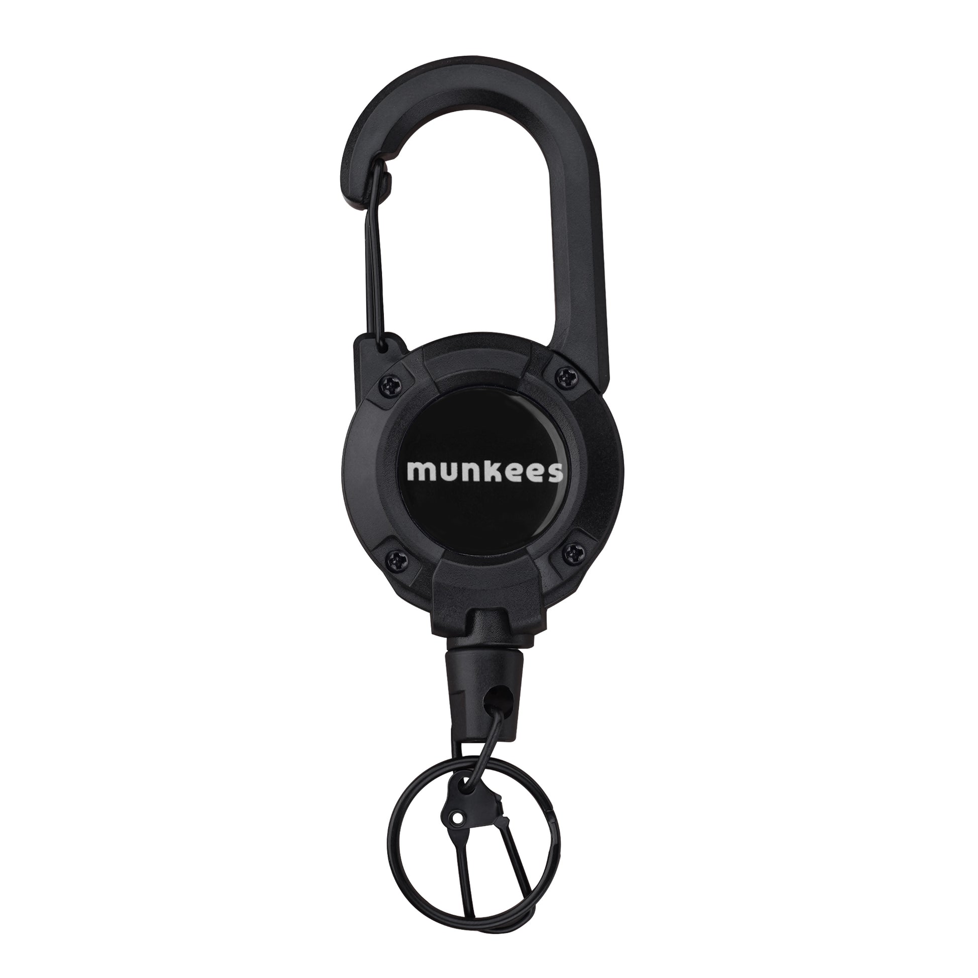 Munkees Ausweishalter mit Karabiner und Rückzug 64 cm Frontansicht