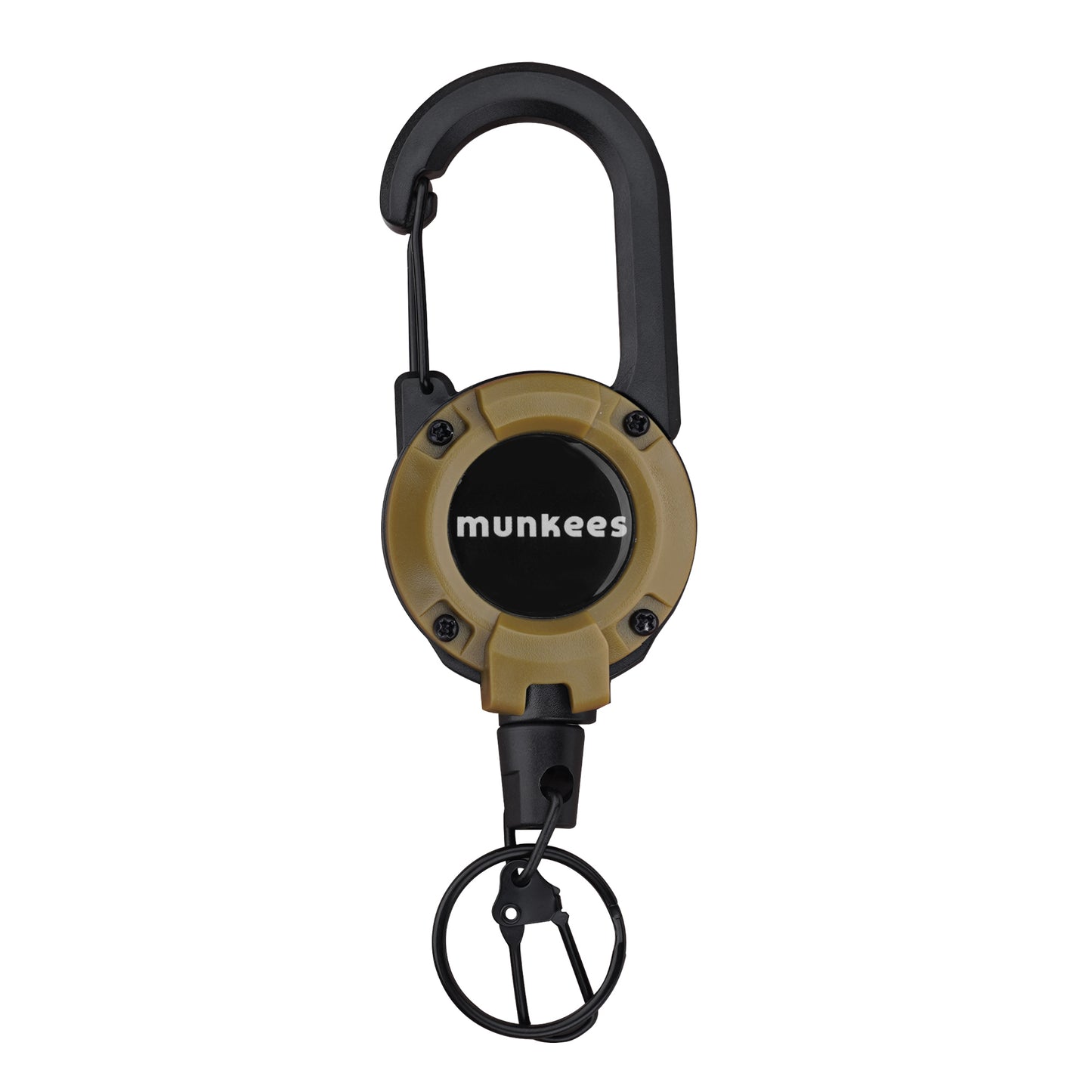 munkees Schlüsselanhänger mit Karabiner und Zugring in Silber