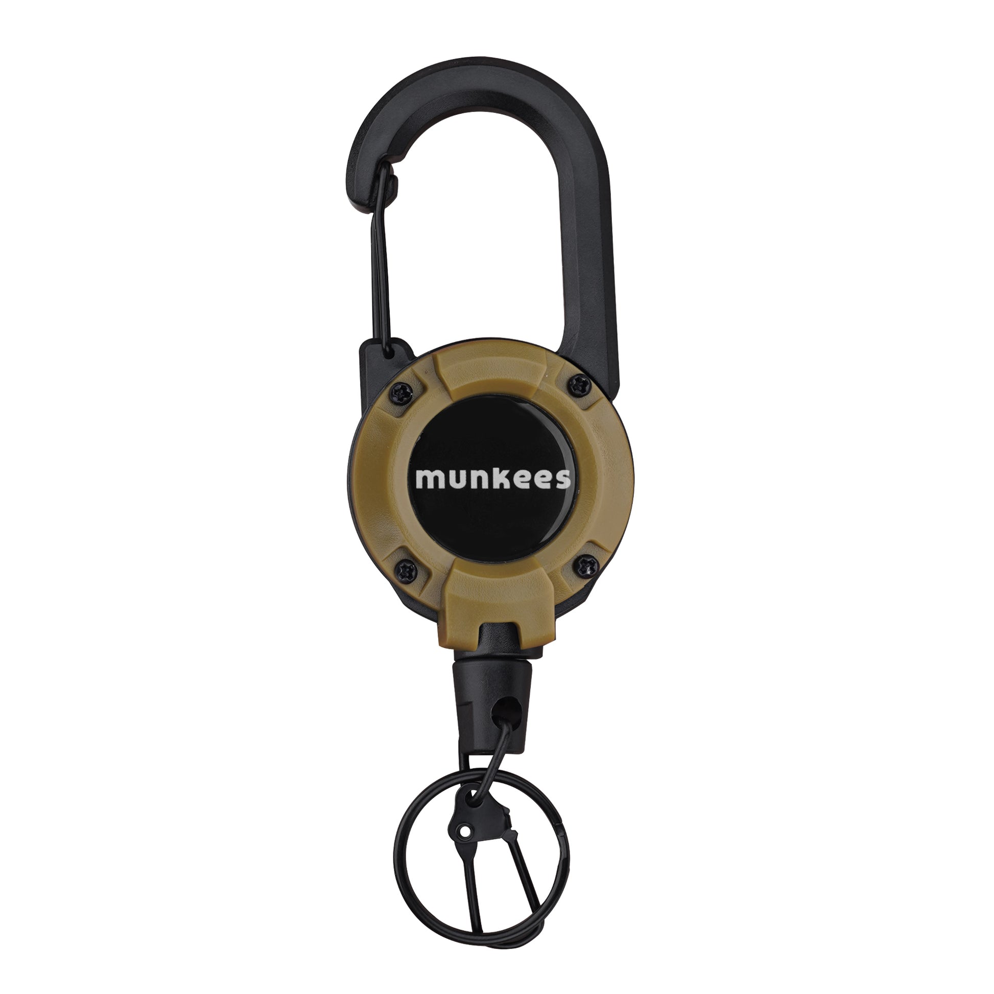 munkees Schlüsselanhänger mit Karabiner und Zugring in Silber