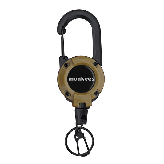 munkees Schlüsselanhänger mit Karabiner und Zugring in Silber