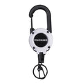 munkees Ausweishalter Weiß mit Karabiner und 64 cm Rückzug Frontansicht