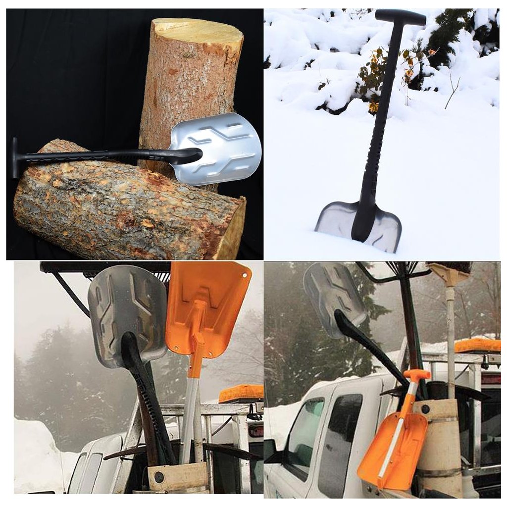 AceCamp Schneeschaufel 2591 zerlegbar mit sichtbaren Einzelteilen und Steckverbindungen