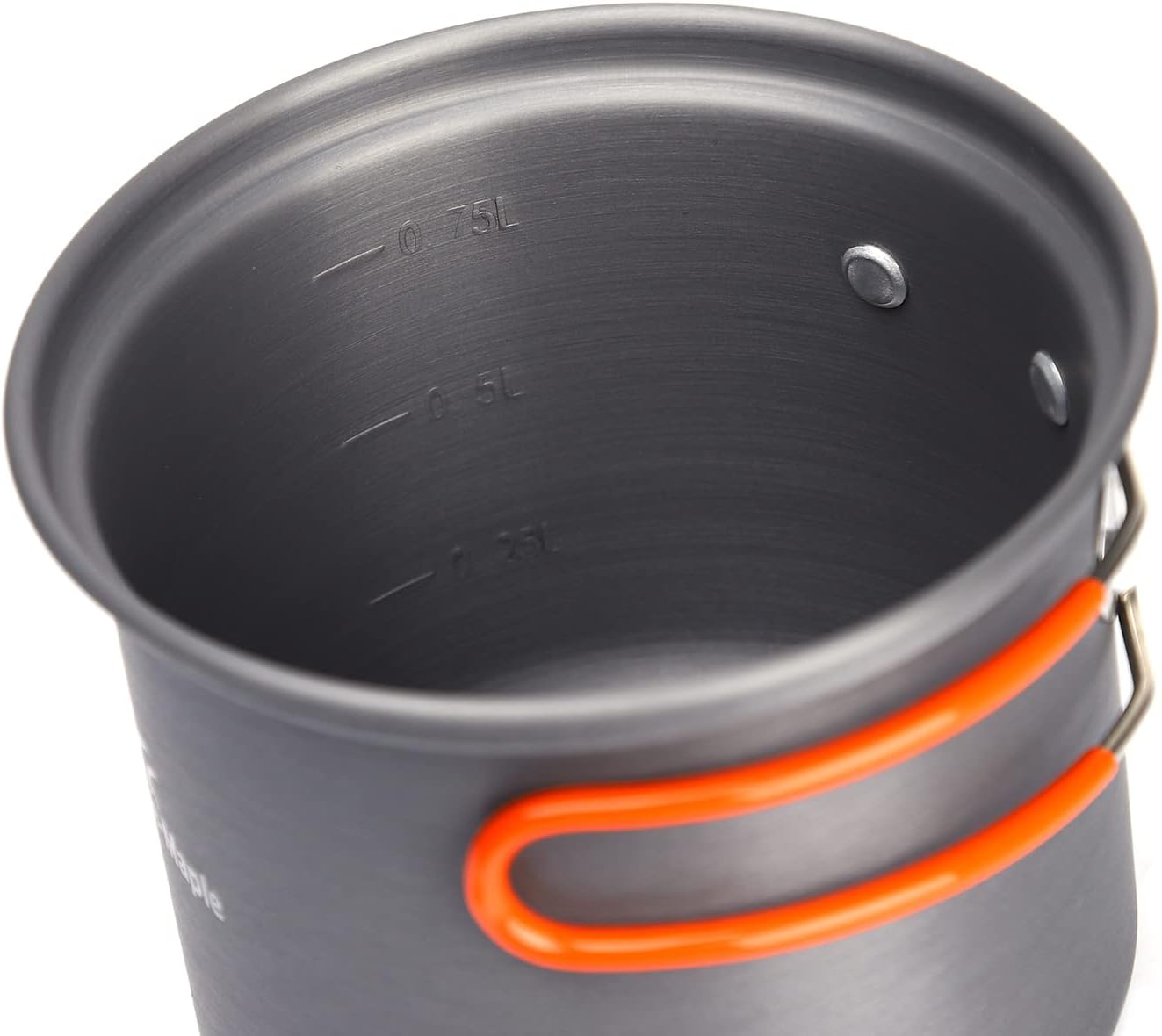 FMC-207 Aluminium Topf Set Innenansicht mit Maßmarkierungen