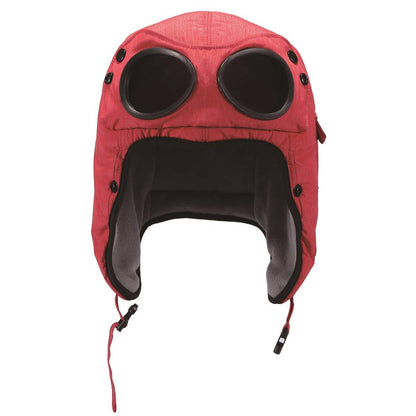 Action Fox Goggle Mütze mit Brille heruntergeklappt Trageansicht