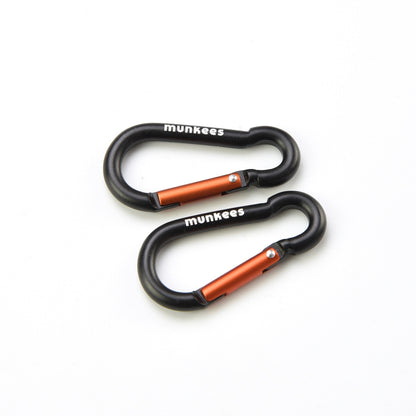 munkees Karabiner Schlüsselanhänger Birnenform, 2 Stück – Ø 5 x 50 mm