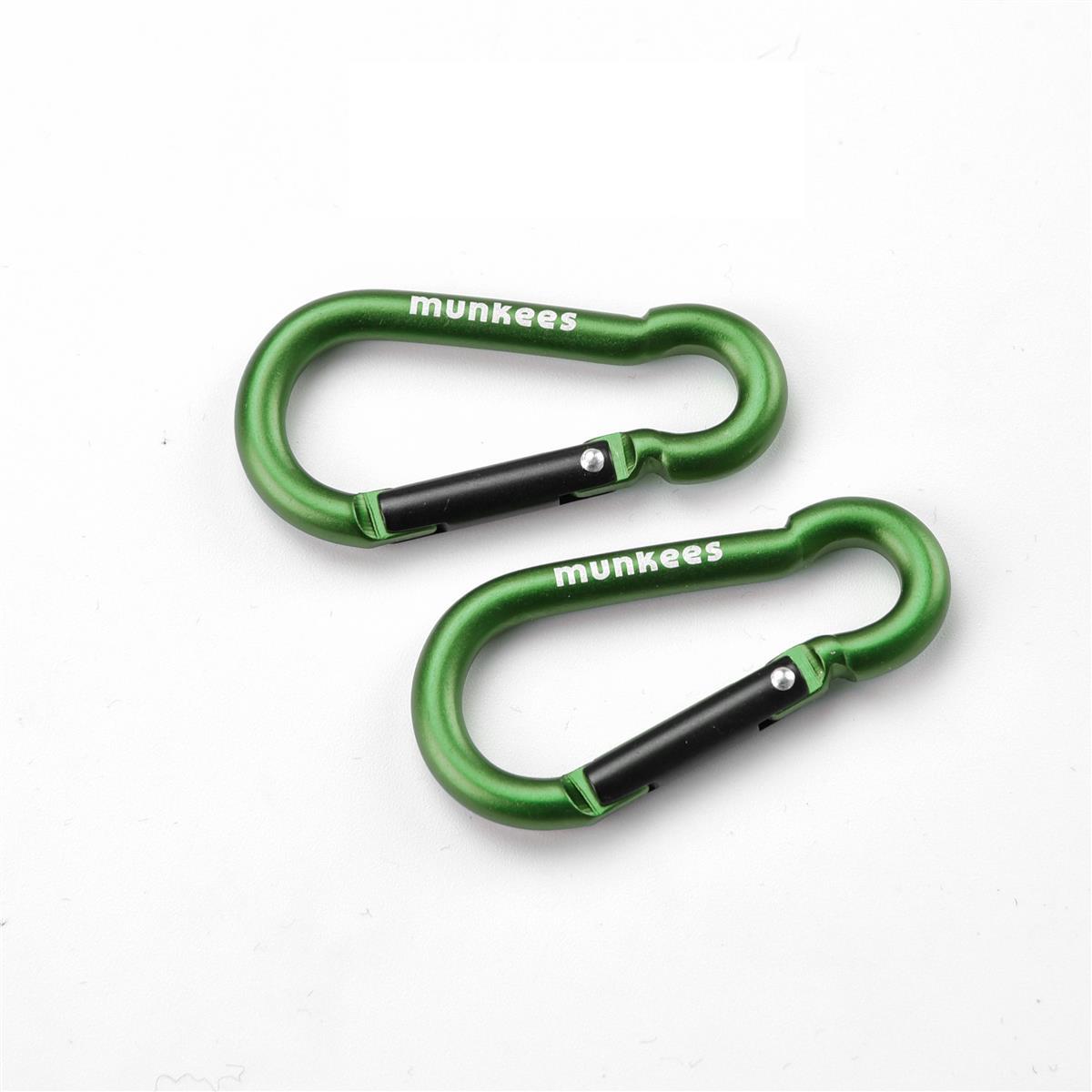 munkees Karabiner Schlüsselanhänger Birnenform, 2 Stück – Ø 5 x 50 mm
