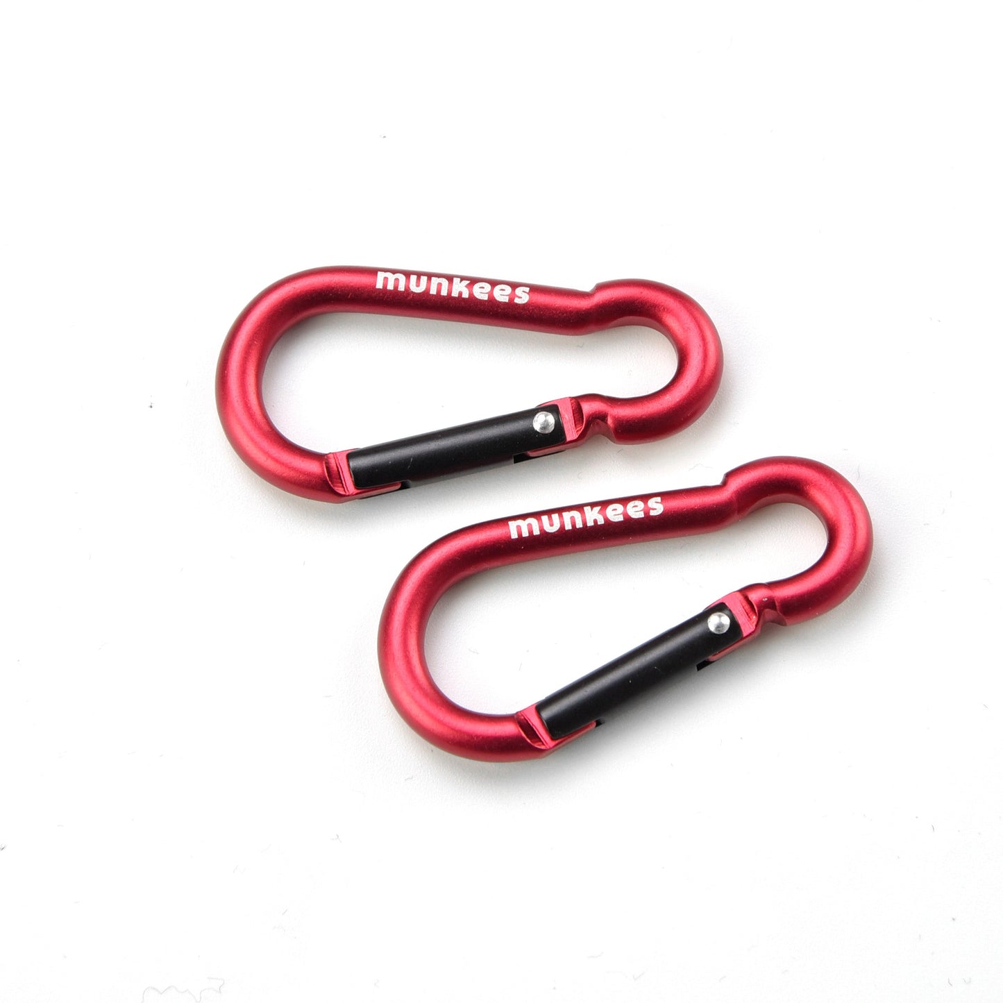 munkees Karabiner Schlüsselanhänger Birnenform, 2 Stück – Ø 5 x 50 mm