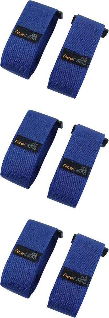 AceCamp Klettgurt 3er Pack 2,5 x 60 cm Blau – Produktansicht