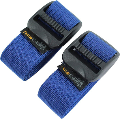 Detailansicht Schnallenverschluss AceCamp Koffergurt extra stark blau
