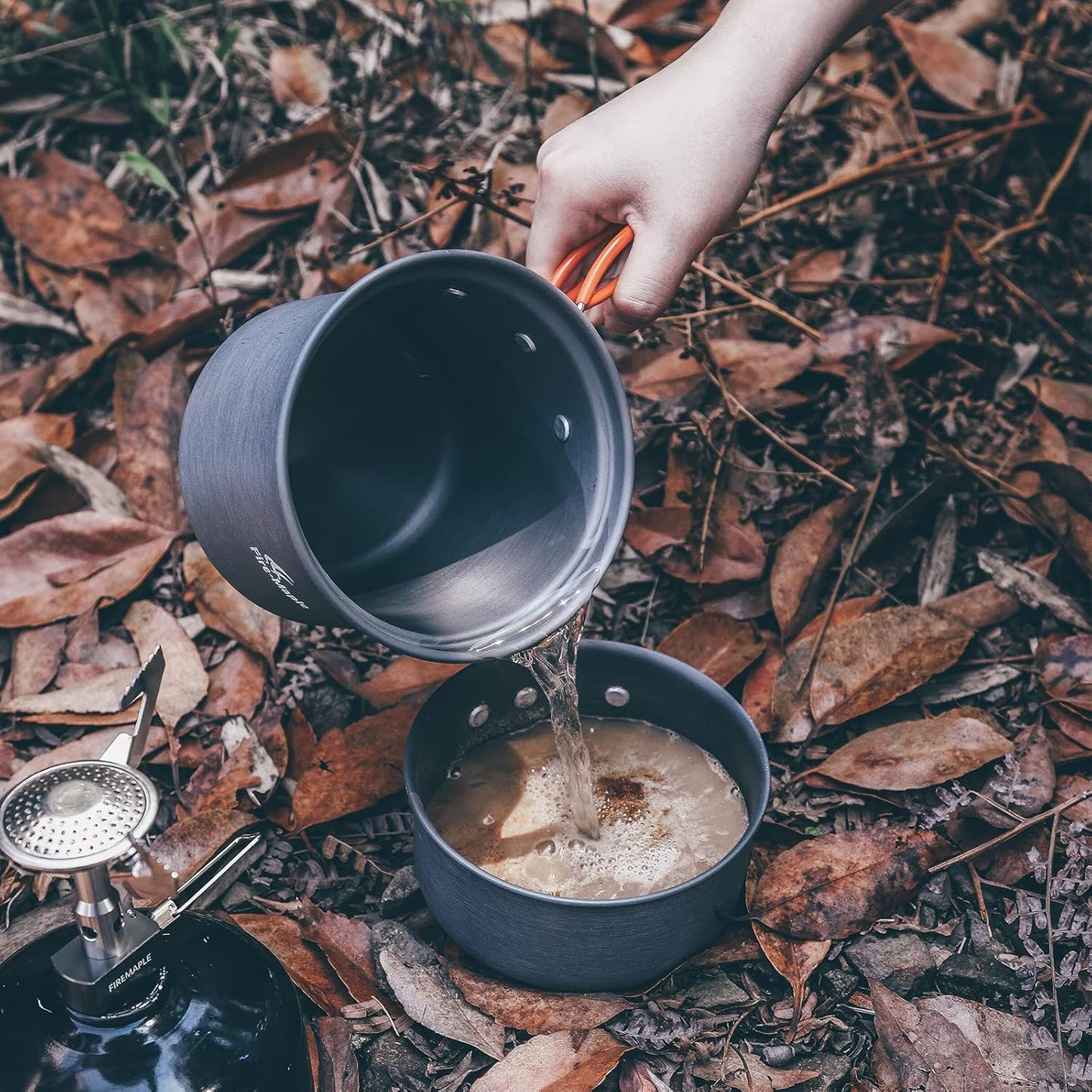 FMC-207 Camping Kochgeschirr Set alle Teile einzeln ausgelegt