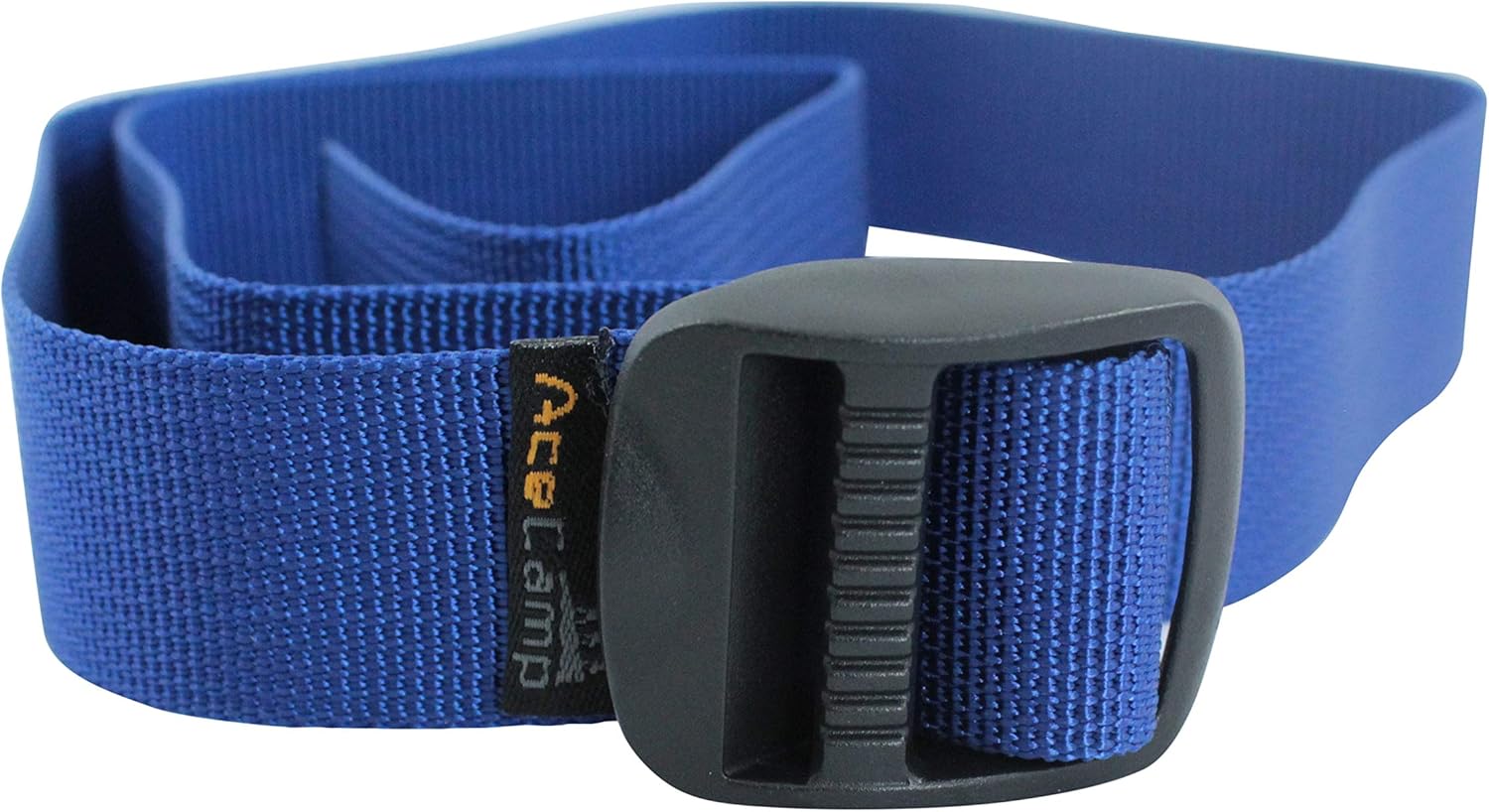 Verpackung AceCamp 3er Koffergurt-Set 2,5x65cm blau mit Produktbeschriftung