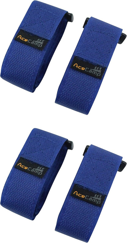 AceCamp Klettgurt 2er-Set 2,5 x 30 cm in Blau – Produktansicht