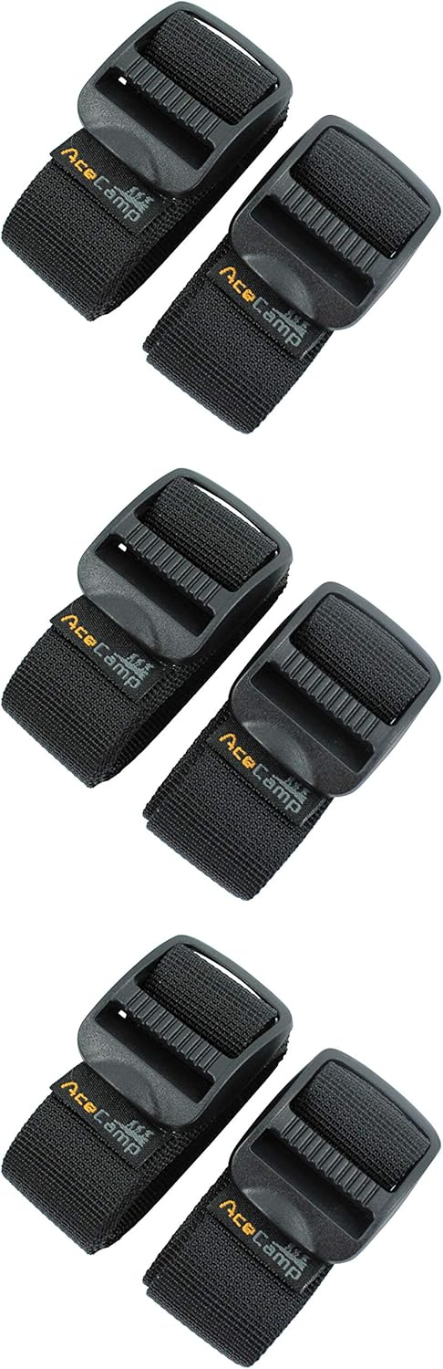 AceCamp 3X Koffergurt Set schwarz 2,5 x 120 cm Hauptansicht