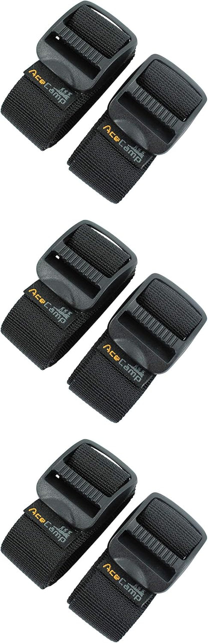 AceCamp 3X Koffergurt Set schwarz 2,5 x 120 cm Hauptansicht