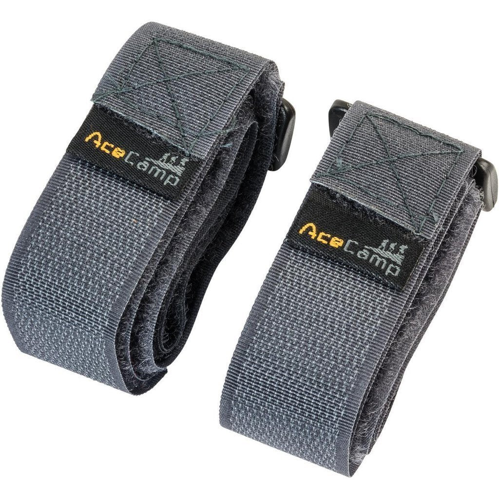 AceCamp Klettgurt 60 cm 2er Pack grau – Hauptansicht beider Gurte