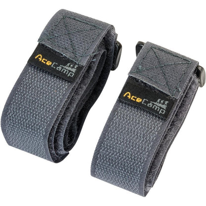 AceCamp Klettgurt 60 cm 2er Pack grau – Hauptansicht beider Gurte