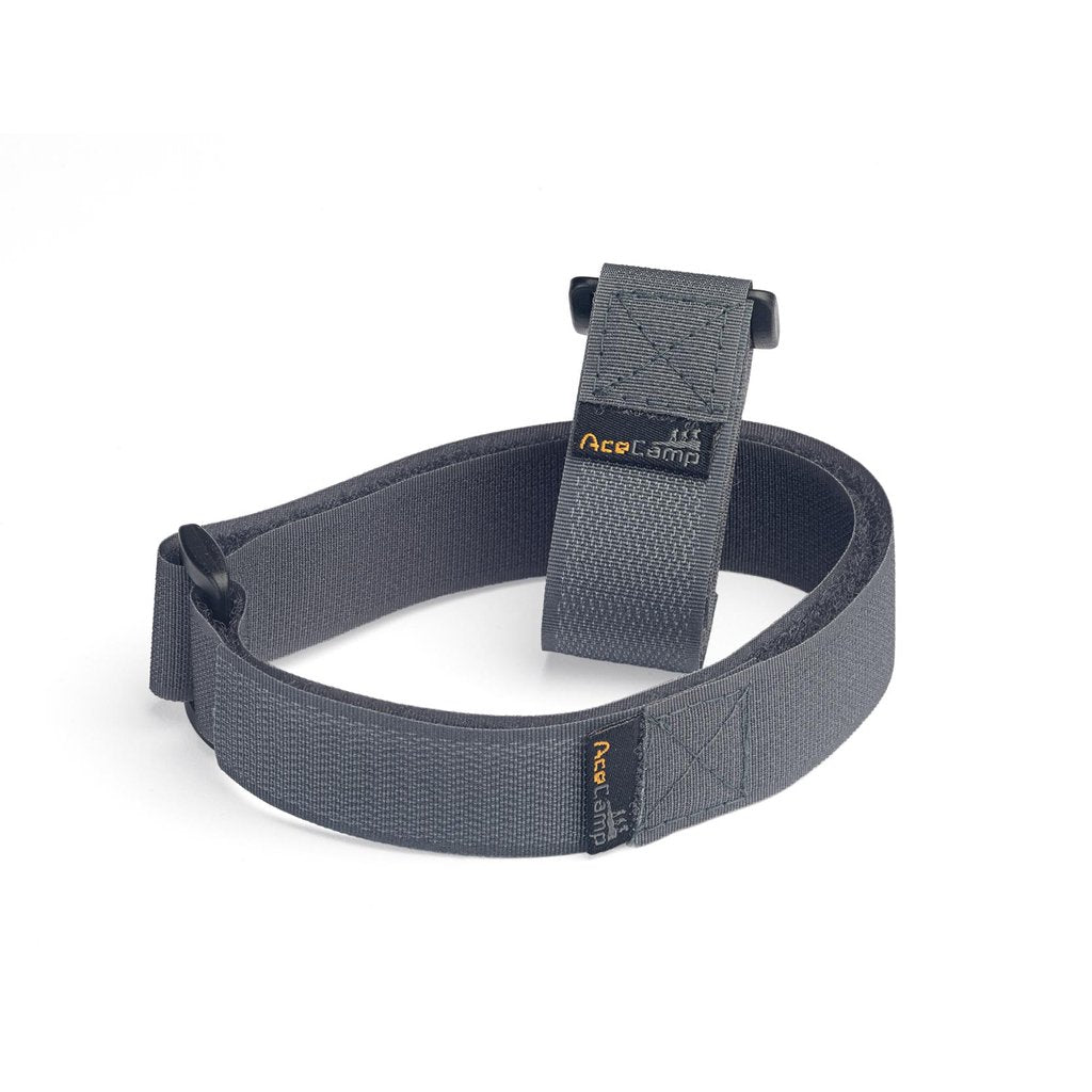 AceCamp Klettgurt 60 cm Detailansicht Klettverschluss und Materialstruktur grau