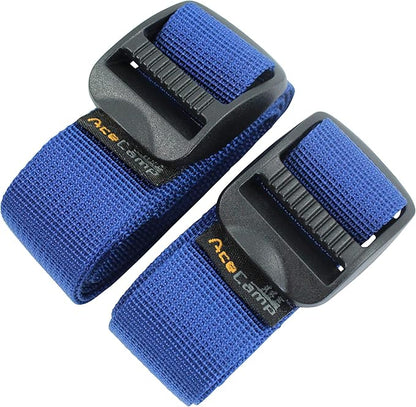 Detailansicht Schnallenverschluss AceCamp Koffergurt 2,5 cm breit Blau