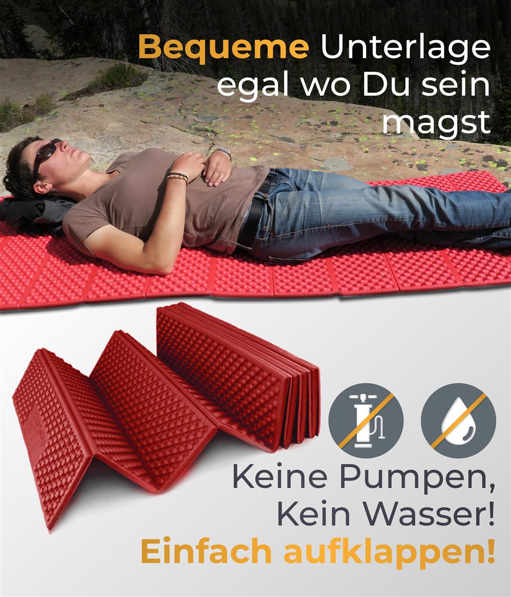 AceCamp Chill Star Liegematte aufgerollt zum Transport bereit