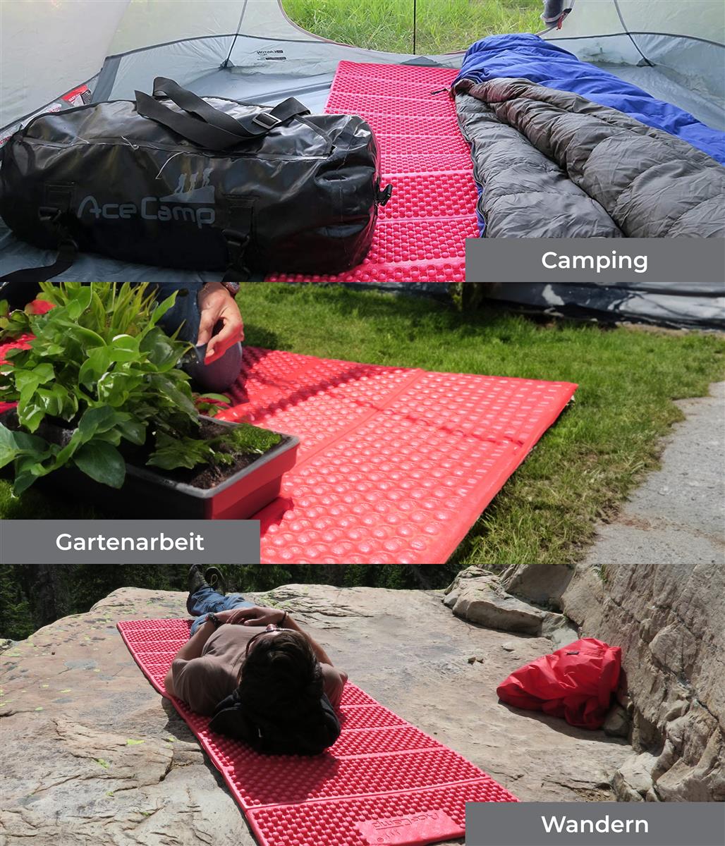AceCamp Chill Star Liegematte im Einsatz auf Campingwiese