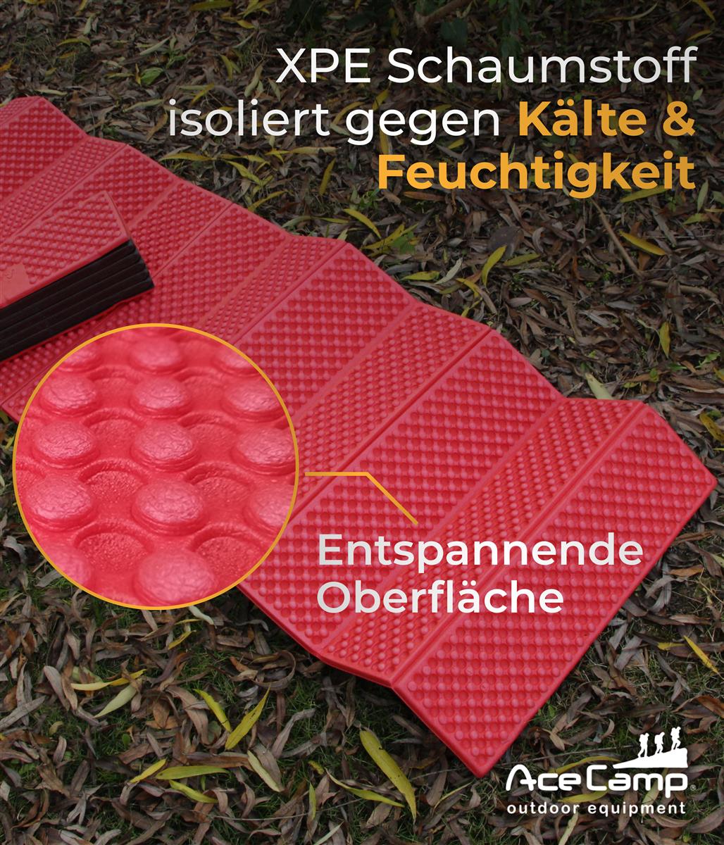AceCamp Chill Star Liegematte Rot – Maßangaben 186x56 cm