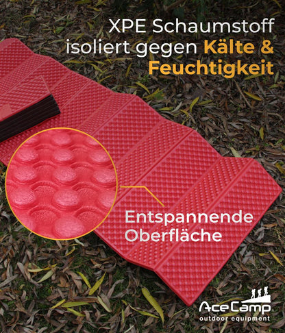 AceCamp Chill Star Liegematte Rot – Maßangaben 186x56 cm