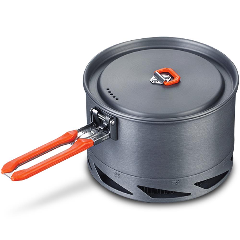 Fire-Maple Campingtopf K2 Orange 1,5 L aus Aluminium Frontansicht