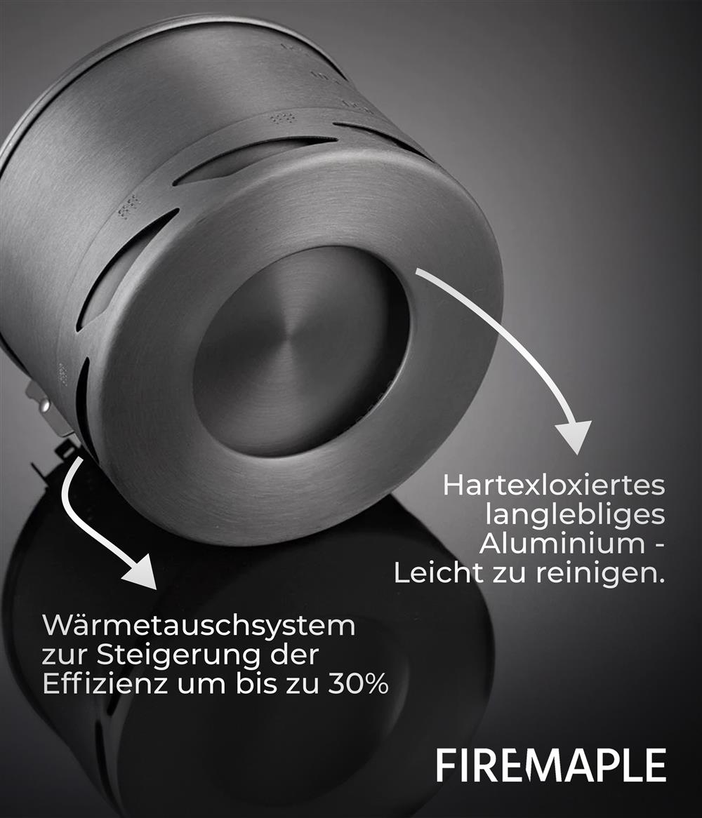 Deckel des Fire-Maple Campingtopfs K2 mit integriertem Sieb