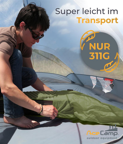 Liegematte 186x56 cm – Nahaufnahme der Naht- und Materialqualität