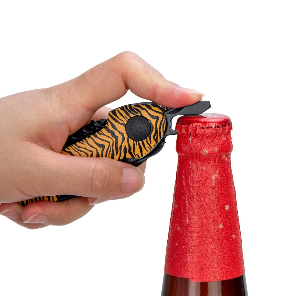munkees Taschenmesser Tiger Rückseite mit Schlüsselring und Clip